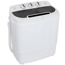 Portable Compact Twin Tub Washing Machine Compact Mini Washer&amp;Spin Dryer White - £129.47 GBP