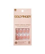 GOLDFINGER READY TO WEAR GLUE INCLUDED 24 MEDIUM NAILS - #GSF11 CREAM GLAZE - $167.57 MXN