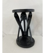 Hand Made Carved Hardwood Tribal Jungle Man Plant Stand Small Side End T... - £155.69 GBP