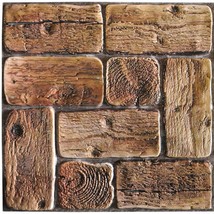 Dundee Deco PG7020 Brown Faux Logs, 3.2 ft x 1.6 ft, PVC 3D Wall Panel, Interior - £7.82 GBP+