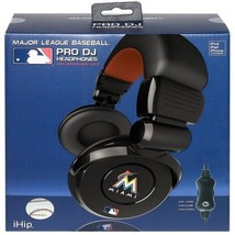 MLB MIAMI MARLINS Pro DJ Headphones w Microphone iHIP- NEW Factory Sealed - $24.16