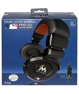 MLB MIAMI MARLINS Pro DJ Headphones w Microphone iHIP- NEW Factory Sealed - £19.00 GBP