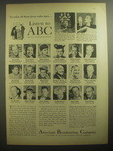 1946 ABC American Broadcasting Company Ad - Lily Pons, Helen Hayes, Bing Crosby - £14.50 GBP