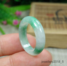 Certified Green Burma 100% Natural A jadeite Jade Ring 戒指 指环 USA.7.7# - £70.11 GBP