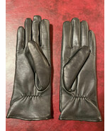 Fownes Bros Touchpoint Black Leather &amp; Faux Fur-Lined Smart Device Glove... - $27.69