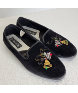Vintage Paradise Bay Holiday Christmas Bells Shoes Flats Loafers Womens 7.5 - $314.10 MXN