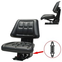 vidaXL Tractor Seat Black Steel frame, PVC upholstery Universal - $278.18
