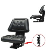 vidaXL Tractor Seat Black Steel frame, PVC upholstery Universal - $379.85 CAD