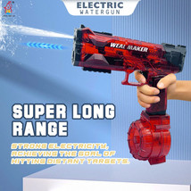 Electric Water Gun Squirt Guns Automatic Blaster Guns Toy Kids Adults - Red - £30.45 GBP