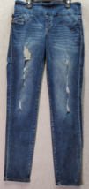 Rock &amp; Republic Jeans Womens Size 8 Blue Denim Cotton Distressed Fever Pull On - £21.03 GBP
