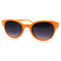 Womens Sunglasses Classic Round Horn Rim Thin Frame Diamond Shape Pins - £7.91 GBP