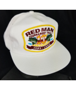 vintage USA trucker hat Red Man fishing snapback NEVER WORN tobacco cap ... - $550.13 MXN