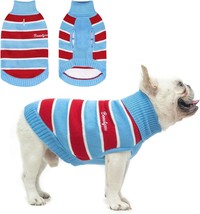 BEAUTYZOO Small Dog Sweater- Striped Pet Sweaters for Fall Winter Dog Clothing, - £14.54 GBP