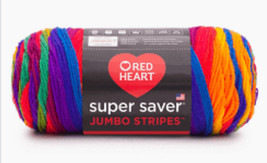 Red Heart Super Saver Jumbo Stripes, 10 Oz. Favorite Stripe - £10.94 GBP