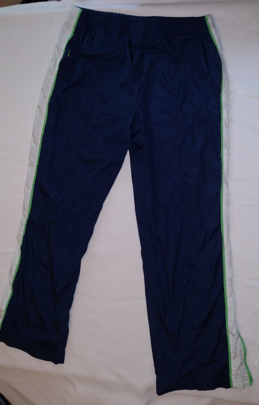 ATHLETIC WORKS Women's Pants Exercise Sports Bottoms 12 - 14 Blue Green White - $24.95