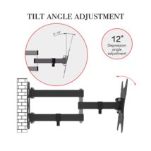 LEADZM 26-50&quot; Adjustable Wall Mount Bracket Rotatable TV Stand TMX200 with Spiri - £45.49 GBP