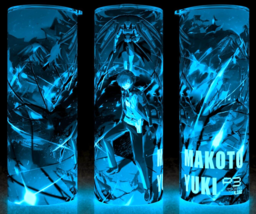 Glow in the Dark Persona 3 Reload Makoto Yuki w/ Persona Gaming Cup Mug Tumbler - £17.74 GBP