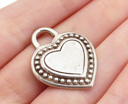 JUDITH RIPKA 925 Sterling Silver - Vintage Love Heart Drop Pendant - PT5132 - £69.49 GBP