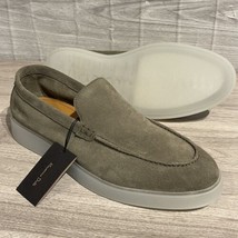 Massimo Dutti Loafers Mens 10 Gray Suede Leather Driving Moccasin Shoes ... - $137.08