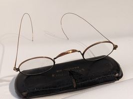 Antique J K O Co Gold Filled Oval Lens Scroll Bridge Wire Rim Framed Gla... - $75.86