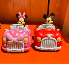 Disney Parks Mickey and Mouse in Cars Plastic Toys Set of 2 NEW - $745.10 MXN