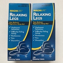 2 Pack - Magnilife Relaxing Legs PM Pain Relief Sleep Aid, 125 Tablets Each - $29.44