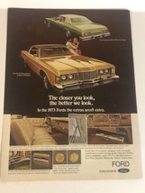1973 Ford Galaxie LTD Brougham Vintage Print Ad Advertisement pa12 - $7.91