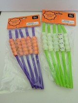 2 Packages Of Drinking Straws For Halloween Skulls Pumpkins Jack O Lantern  - $14.69