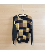 Vintage Orvis Sweater Mens Sz Med Men’s Colorblock Knit Cotton Green Yel... - $637.62 MXN