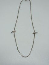 Vintage Sterling Silver 925 Native American Bird Fetish Necklace 16&quot; - £31.87 GBP