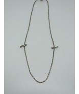 Vintage Sterling Silver 925 Native American Bird Fetish Necklace 16&quot; - £29.89 GBP