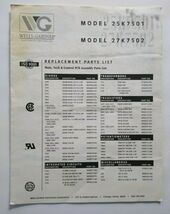 Wells Gardner Video Arcade Game Monitor Display Replacement Parts List 2... - $14.84