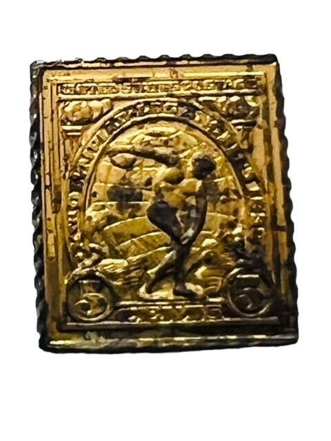 Franklin Mint Stamp Sterling Silver on Gold Olympics 1985 United States 1932 usa