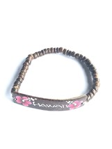 Coconut Hand Painted Flower Bracelet (Choose your design) - $9.85