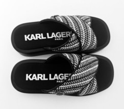 Karl Lagerfeld Paris Women&#39;s Ophelia Woven Slip On Platform Sandals Size... - £24.46 GBP