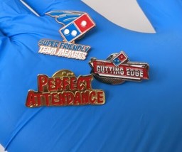 Domino’s Pizza Cutting Edge Super Friendly Team Member Enamel Hat Pin Lot - £7.92 GBP