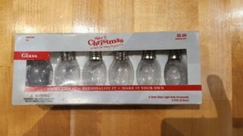 6 Size C Clear Glass Light Bulb Decorative Christmas Ornaments~Decorate Yourself - £4.73 GBP