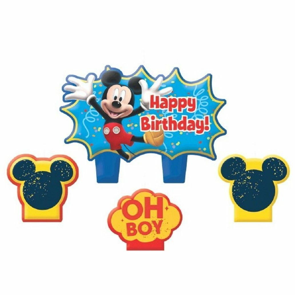 Primary image for Mickey Mouse Clubhouse Birthday 4 pc Candle Set Cake Topper