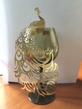 200*Peacock Gold Wine Glass Place Card,Escort Card,Laser Cut,Party Decor... - $58.00