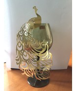 200*Peacock Gold Wine Glass Place Card,Escort Card,Laser Cut,Party Decor... - $58.00