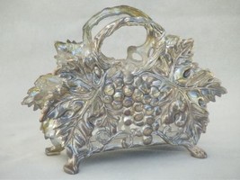  Vintage Godinger Silver Art Co. Grape Leaves Grapes Napkin Holder 1994 NIB - £11.80 GBP