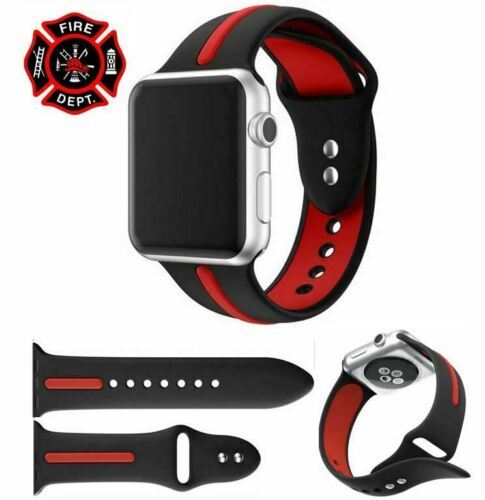 Firefighter Red Line Apple Watch Replacement Band Strap 4 5 6 7 8 SE 41m... - $8.90+