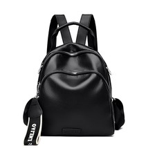 Large Capacity School Bag Mochila Feminina High Quality Leather Backpack Woman N - £38.46 GBP