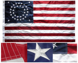 3X5 Ft 35 Stars Union Flag Embroidered Nylon Us Civil War Historical Usa (Round) - £51.30 GBP