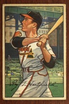 Vintage BASEBALL Card 1952 Bowman #28 ROY HARTSFIELD 2nd Base Boston Braves - $11.35