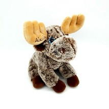 Ace USA Alaska Moose Brown Toy Collectable 11&quot; Cleaned Blue Eyes Wildlif... - £13.76 GBP