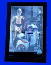 Star Wars The Force Awakens Framed 3D Print Lenticular Droid R2D2 C3PO BB-8 RARE - $12.82