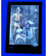 Star Wars The Force Awakens Framed 3D Print Lenticular Droid R2D2 C3PO B... - $12.82