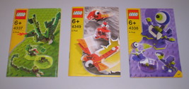 3 Used Lego Designer INSTRUCTION BOOKS ONLY # 4337-4349-4338 No Legos in... - $9.95