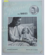 1945 antique BABY KNIT CROCHET PATTERN BOOK adorable BEEHIVE WOOL YARN - £17.74 GBP